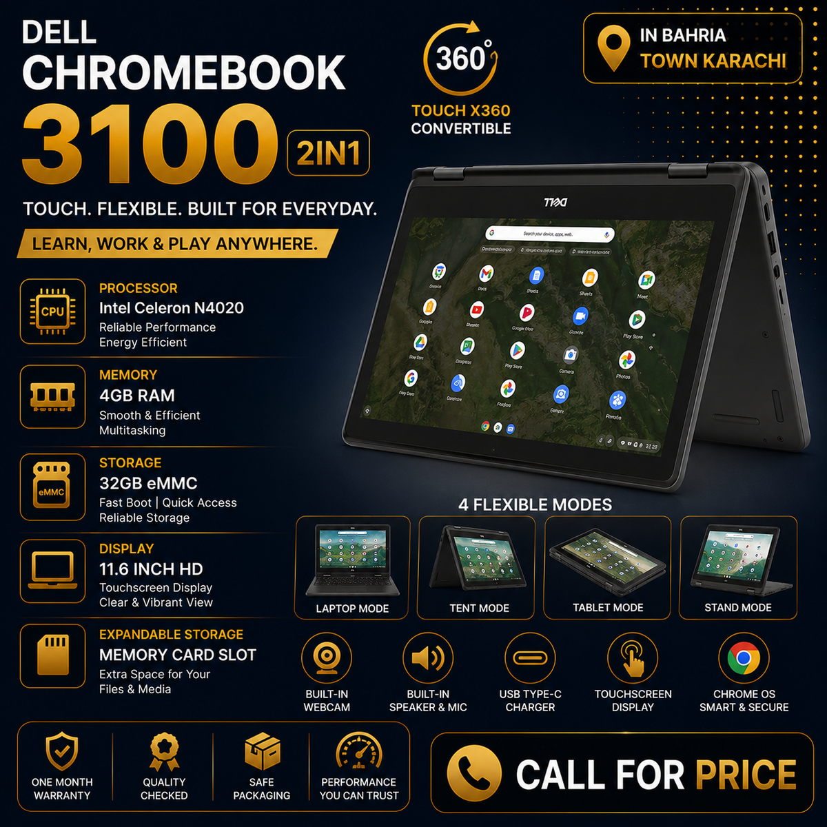 Dell Chromebook 3100 2in1 4/32