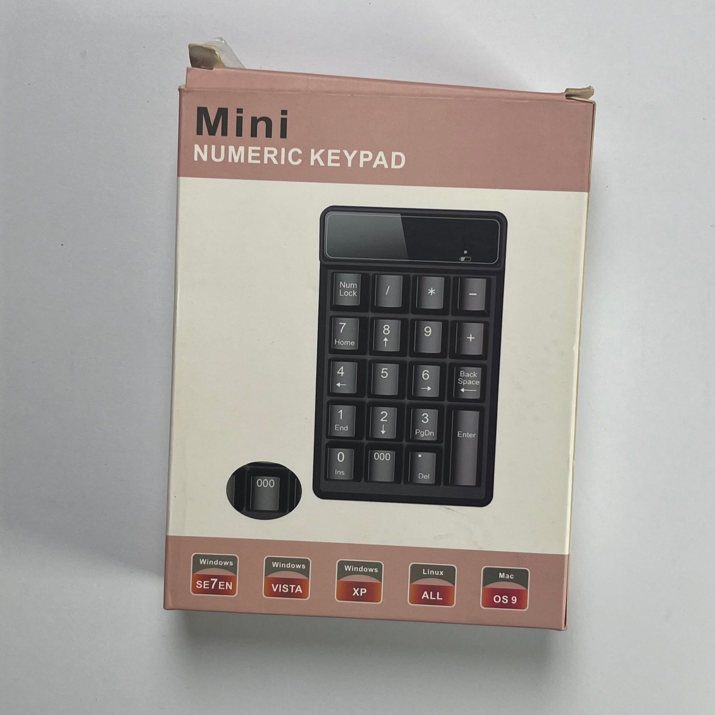 Wireless Numeric Keypad Numpad | 19-Key External Number Pad | 2.4GHz USB Receiver for Laptop & PC