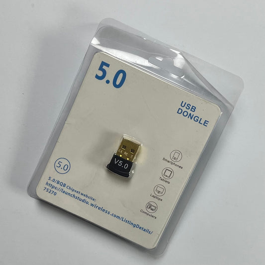 Bluetooth 5.0 USB Dongle Adapter | Wireless Bluetooth Receiver for PC & Laptop | Plug & Play Mini Adapter