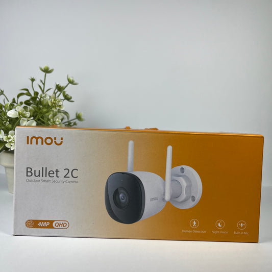 IMOU Bullet 2C 4MP 2K Outdoor WiFi Camera | IP67 | AI Detection | Night Vision