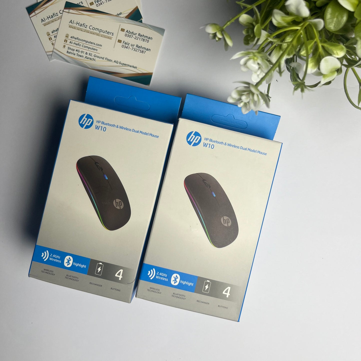 HP W10 Wireless Mouse | Bluetooth + 2.4GHz | Silent Click | Rechargeable