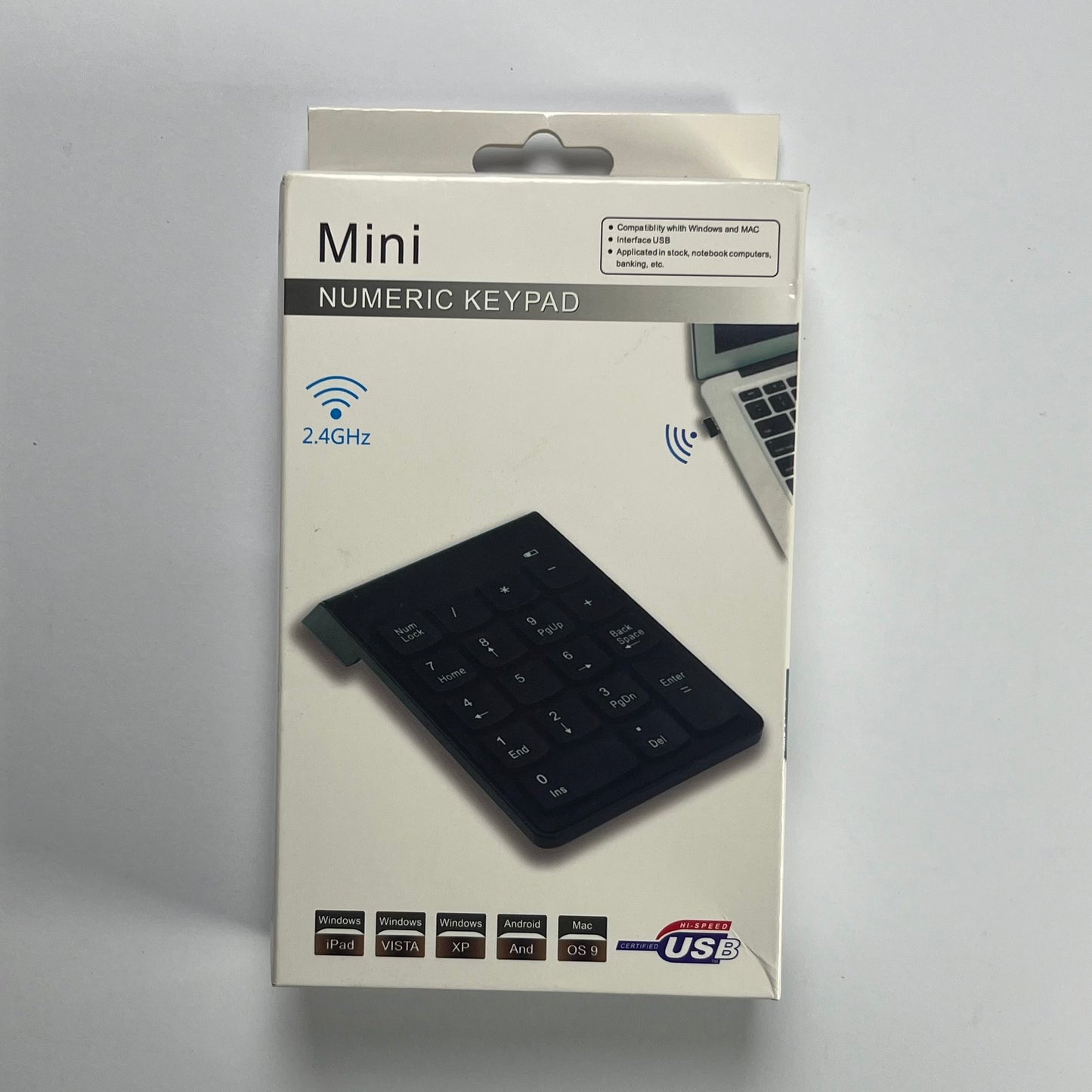 USB Wired Numeric Keypad Numpad | 19-Key Compact External Number Pad | Plug & Play for Laptop & PC