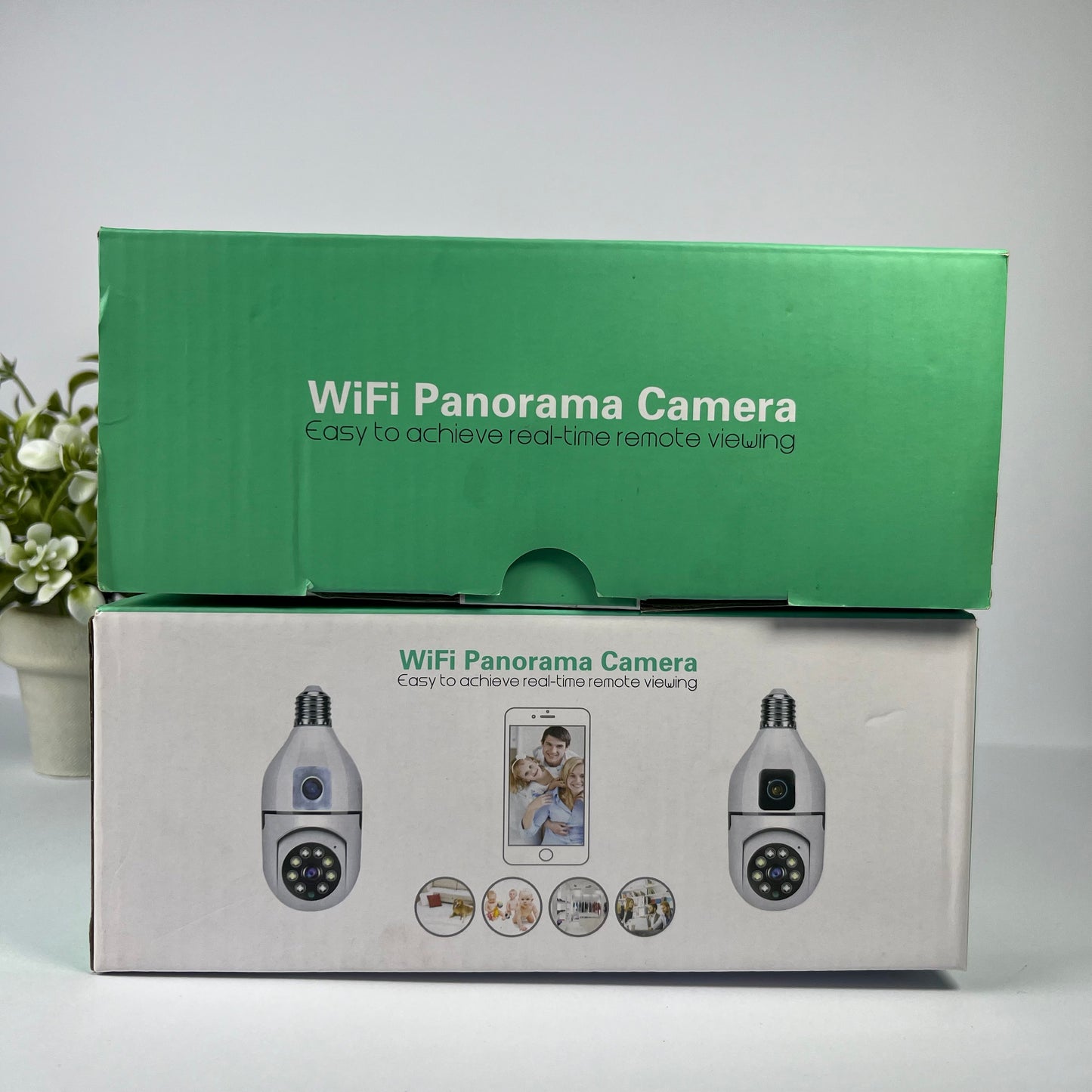 Bulb Holder Dual Camera | Fixed + Rotatable WiFi Security Camera | CCTV Light Bulb Camera with Motion Detection & Night Vision