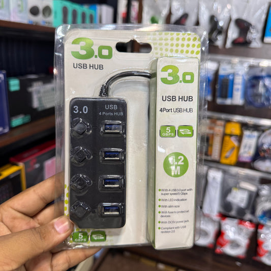 1.2m USB Hub Green