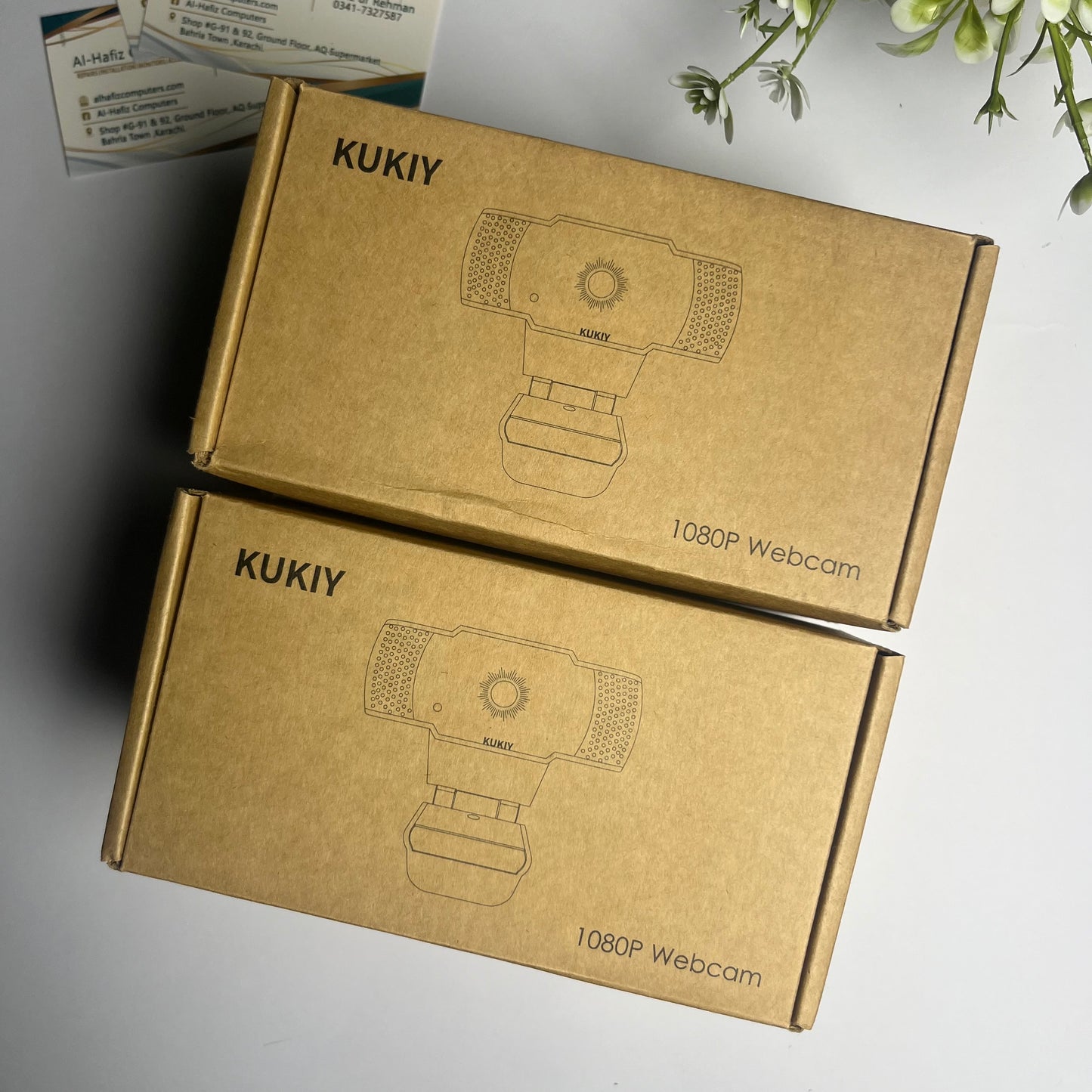 Kukiy 1080P Full HD Webcam | Built-in Microphone | USB Plug & Play | Video Calling Camera for PC & Laptop