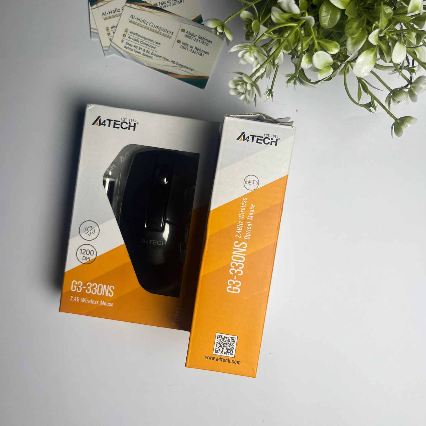 A4Tech G3-330NS Wireless Mouse | 2.4GHz Nano USB Receiver | Energy Saving | Compact Ergonomic Design