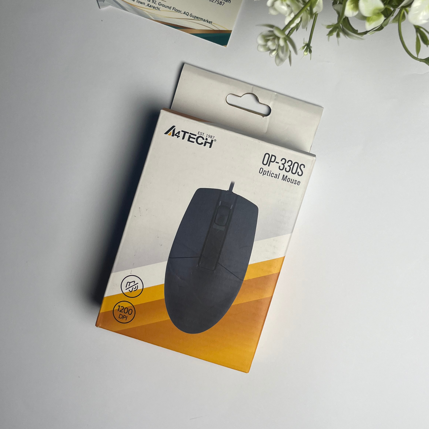 A4Tech OP-330S Wired USB Mouse | High Precision Optical Mouse | Durable & Ergonomic for PC & Laptop