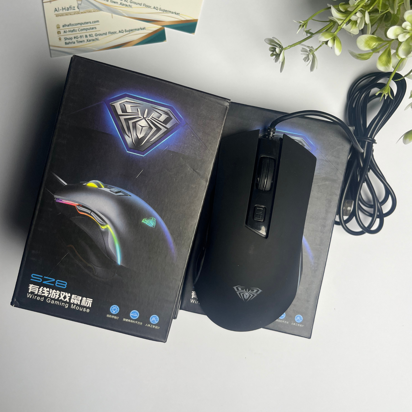 AULA SZ8 Wired Mouse | High Precision Optical Mouse | Ergonomic USB Mouse for PC & Laptop