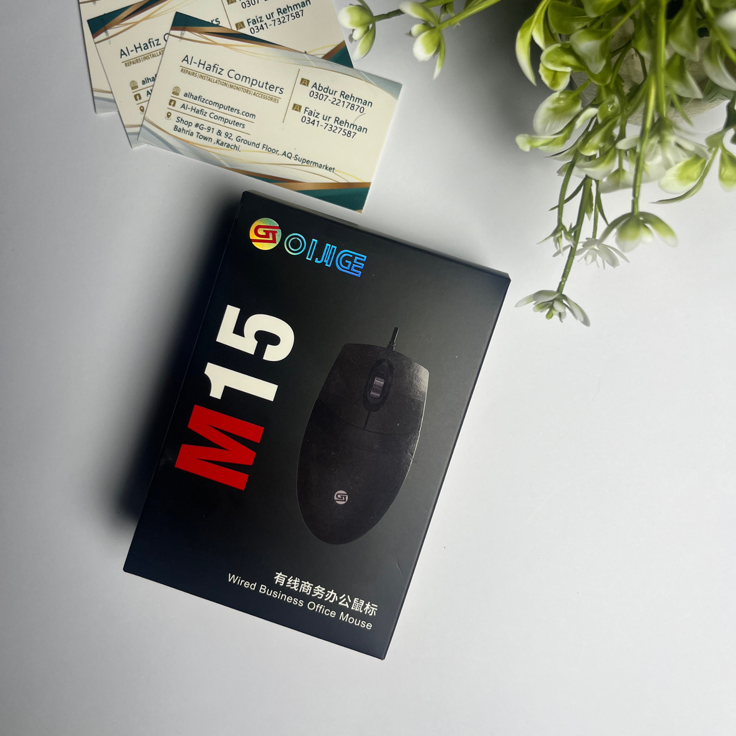 OIGIJE M15 Wired Mouse | USB Optical Mouse | Ergonomic Design for PC & Laptop